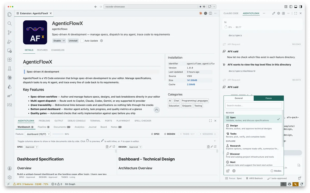 AgenticFlowX in VS Code