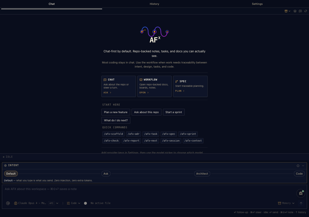 Code action tiles in chat, one per task