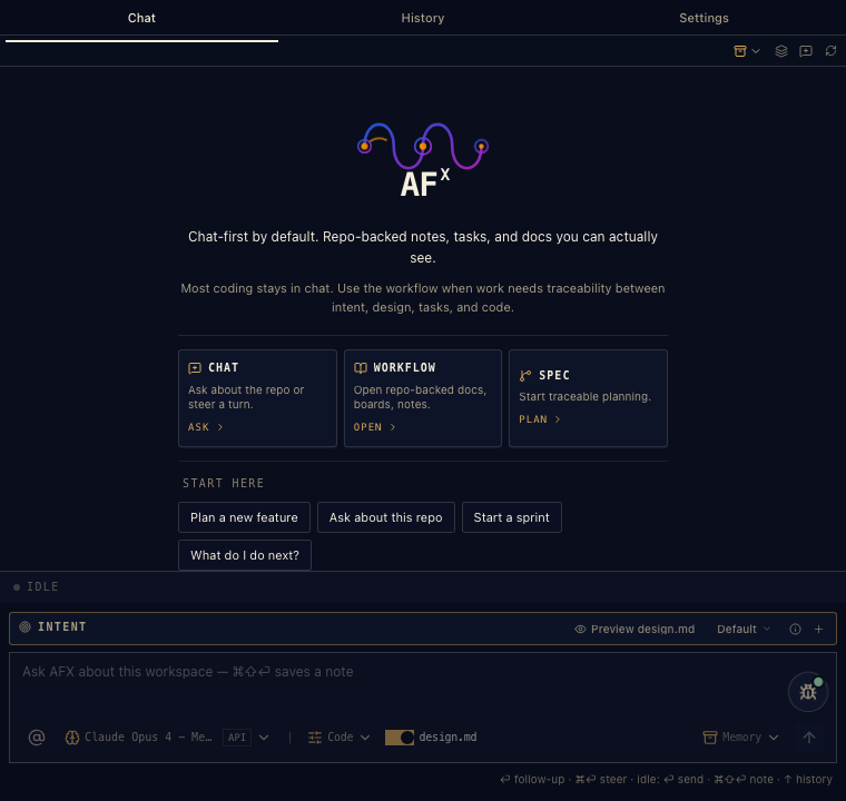 The preview intent header offering document-appropriate actions